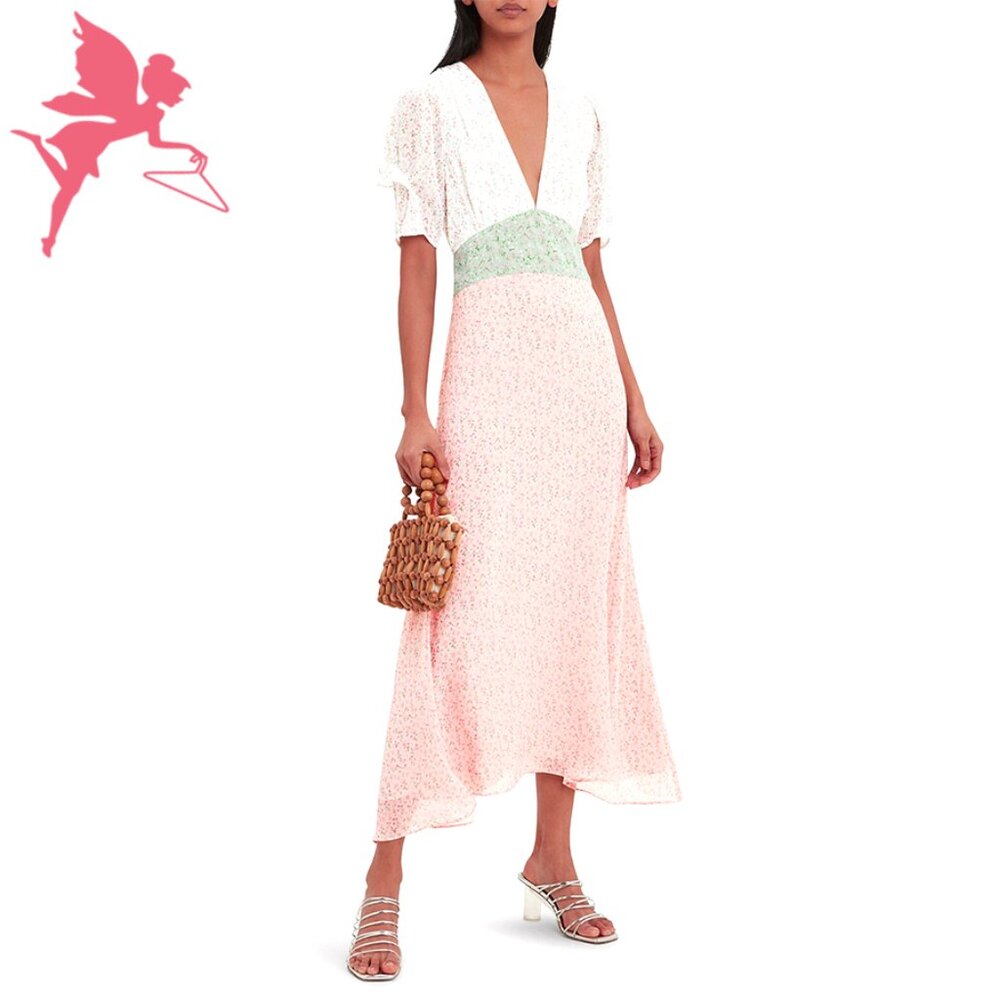 DIVINE HERTIAGE Floral Print Midi Dress
